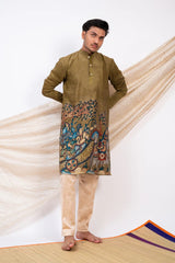 Olive Darbar Kurta