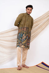 Olive Darbar Kurta