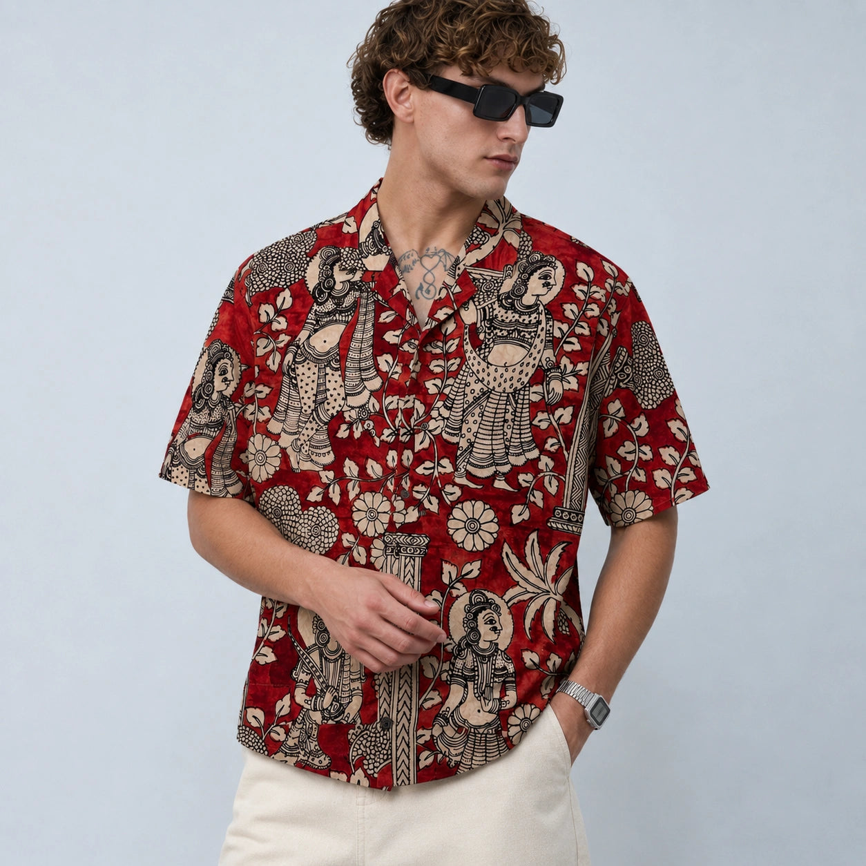 Laal Qila Cotton Shirt