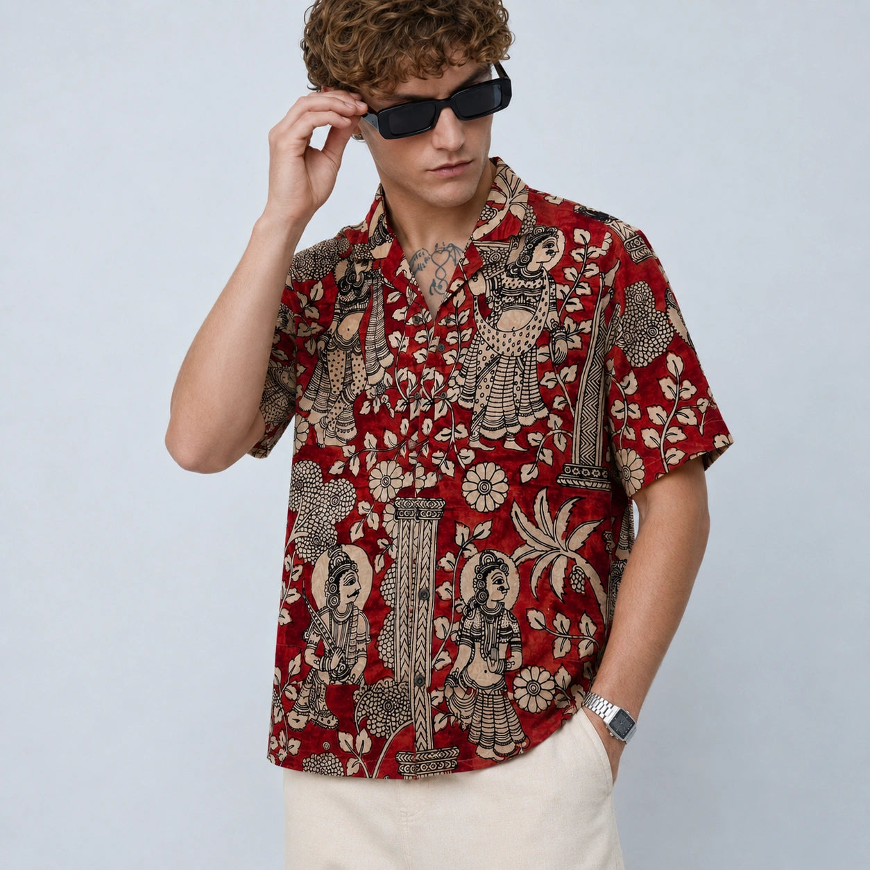 Laal Qila Cotton Shirt