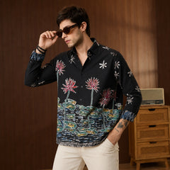 Kamal Noir Cotton Shirt