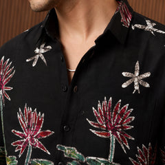 Kamal Noir Cotton Shirt