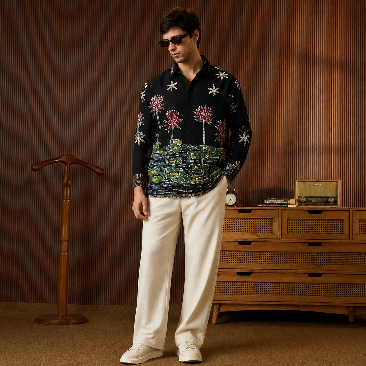Kamal Noir Cotton Shirt